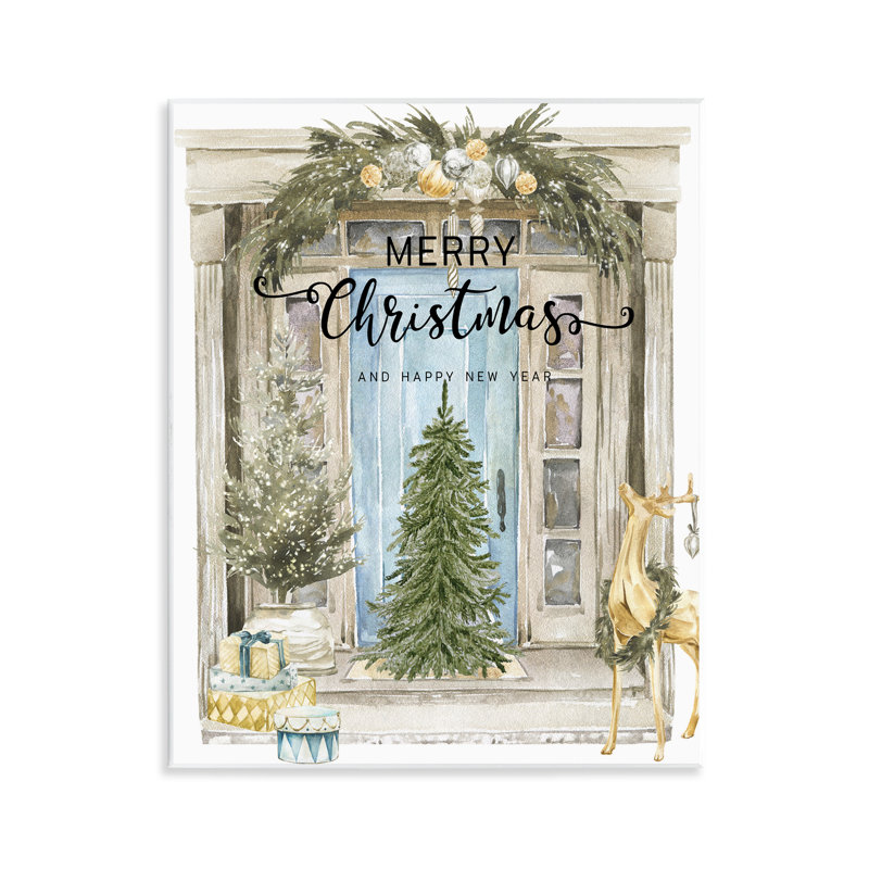 Plaque de porte et arbre Merry Christmas, design par Jesse Keith