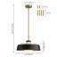 Luminaire suspendu pour îlot de cuisine 1 lumière Edford-1885785832