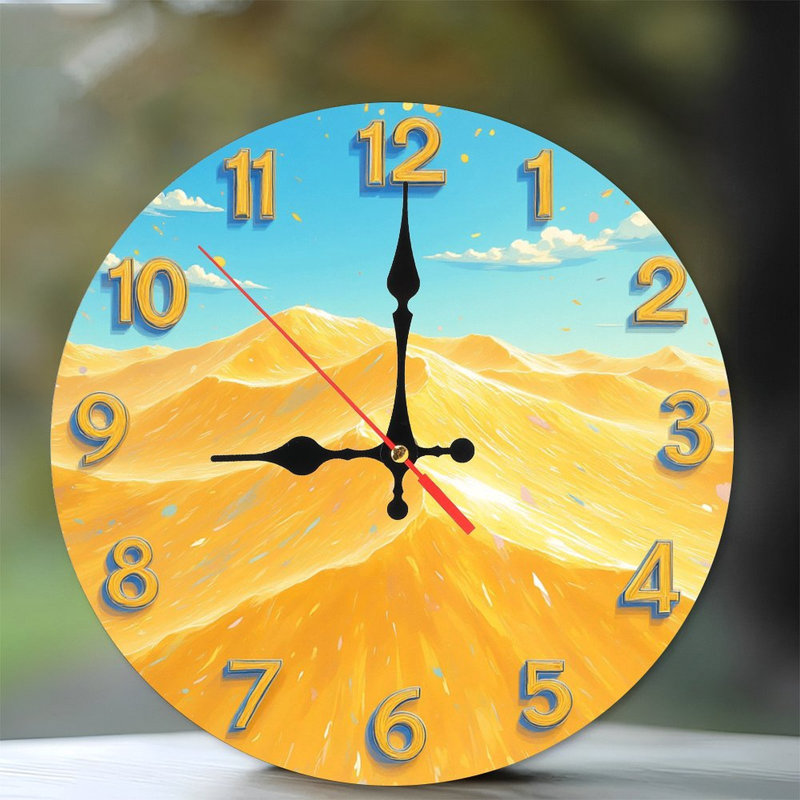 horloge de paysage désertique