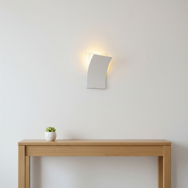 Lampe murale incurvée à lumière blanche douce et chaude, idéale pour les chambres à coucher, les salons, les couloirs ou les escaliers