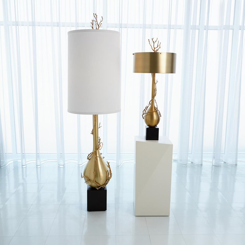 Twig Bulb Lamp, Antique Brass