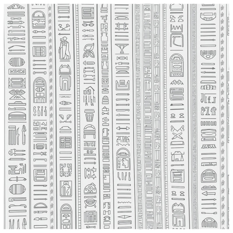 Egyptian Hieroglyphic Symbols Comforter, Twin Extra Long