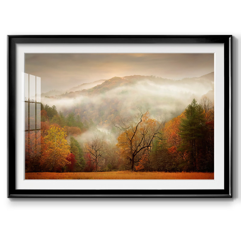 Photographie, Étude d'automne, brume, impression sur papier, Noir, H 30 po x l 44 po x P 1,5 po