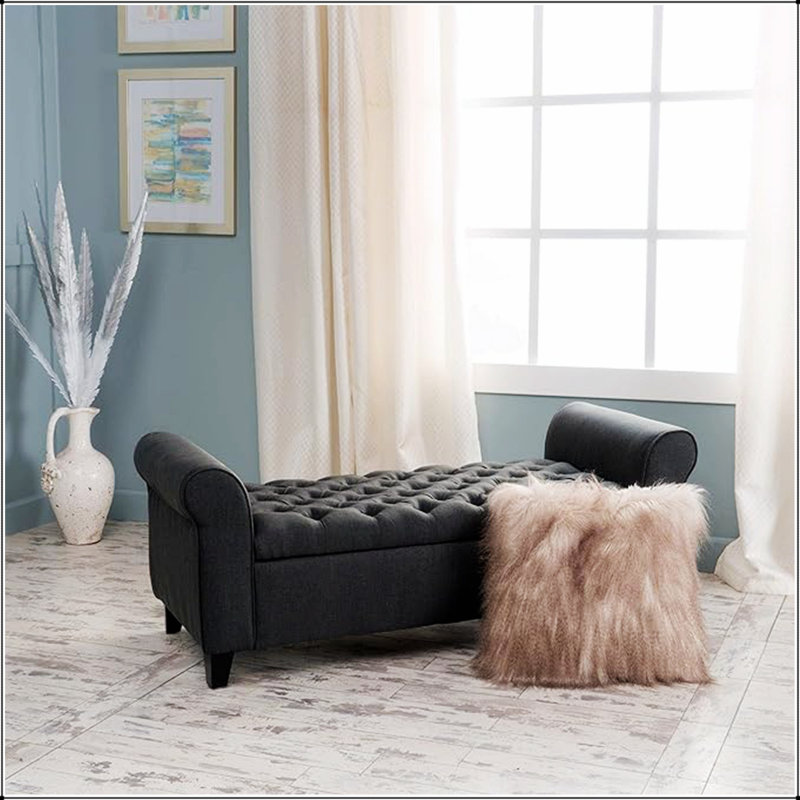 HAYES ARMED STORAGE BENCH