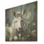 Farmhouse Donkeys Flower Charm II - âne sur bois-122890694