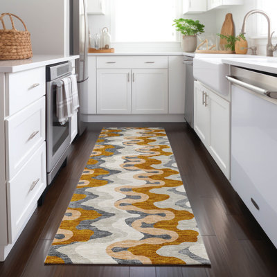 Mahaney Washable Abstract Indoor / Outdoor Rug