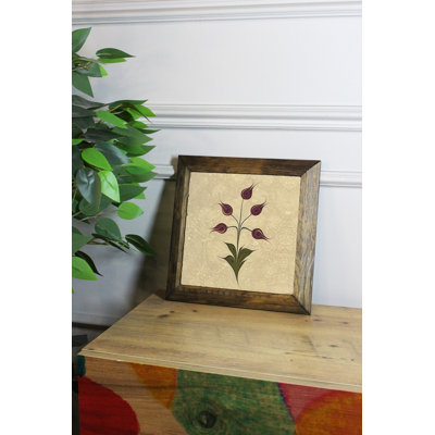 Élégante peinture encadrée décorative, art 100% pierre, 6,1 x 6,1 pouces | Cadre en bois de qualité supérieure, épaisseur: 0,8 po | Imprimé UV pour des couleurs éclatantes | Parfait pour la décoration intérieure, le salon et le bureau