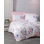 Ensemble de housse de courtepointe 100% coton Ranforce, rose, blanc et mauve, 63,0 po x 86,6 po | Lavable à la machine, 145 fils, enveloppe et fermeture à boutons | Literie douce, durable et élégante pour les chambres confortables