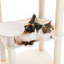 Arbre à chat 56,3 pouces en bois multi-niveaux recouvert de sisal