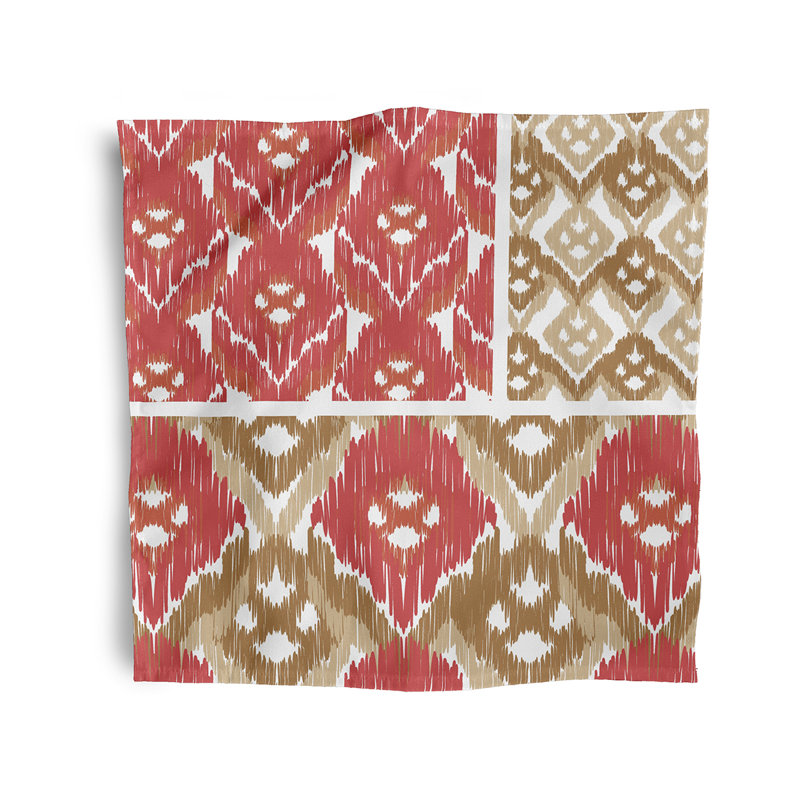 Ocala Polyester Ikat Square Napkin, Orange