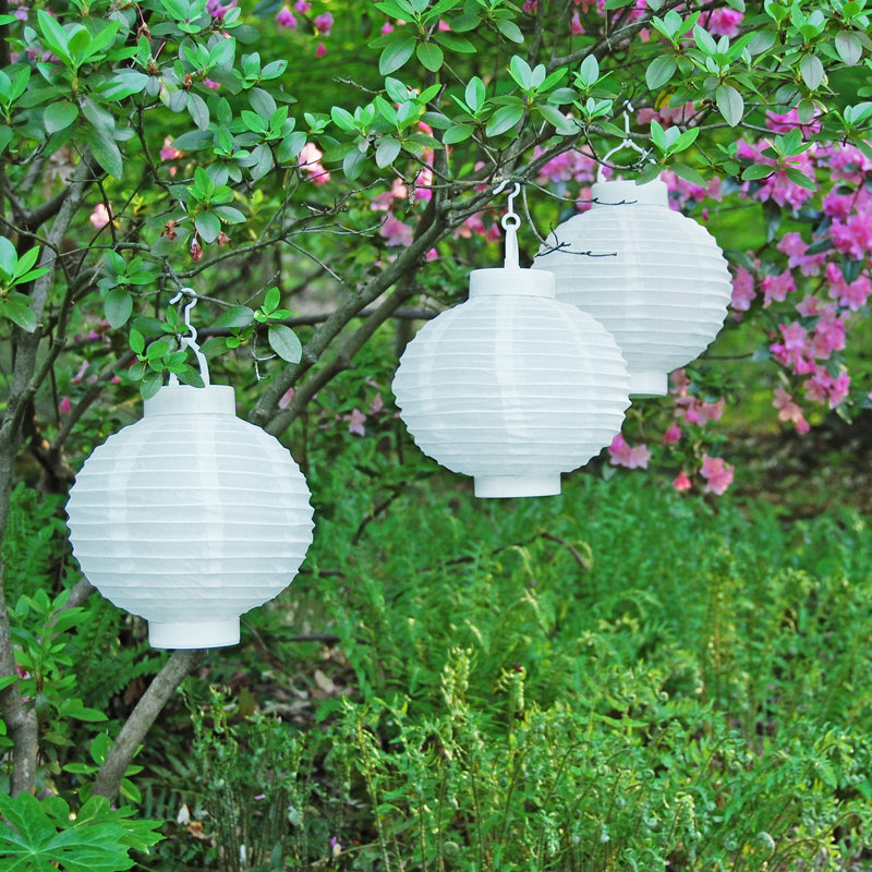 White Solar Powered Lanterns - 3 Count