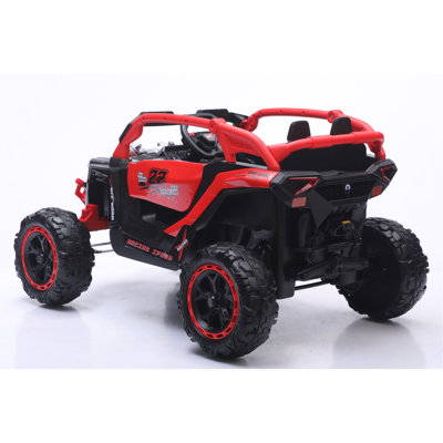 24V 400W Kids Ride on Car UTV W/Parents Remote Control,4-wheel suspension, 3 Speed, Power display,Bluetooth,MP3,Music,LED Light, Provide a speed of 4-8KM/H For Kids Age 3+ years old (RED)