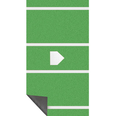 Tapis de baseball 10 x 3,8 pi, tapis de baseball portatif avec base antidérapante en caoutchouc, tapis d'entraînement intérieur / extérieur pour l'entraînement de la balle, cruche et receveur, vert