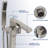 Brushed Nickel Bathroom Tub Faucet With Hand Shower, Rustproof And Corrosion - Brass, Smooth Water Mixing, 360° Rotating Spout, Easy Floor Mount Nickel, Solid Copper Core, Precision Ceramic Disc-119036846