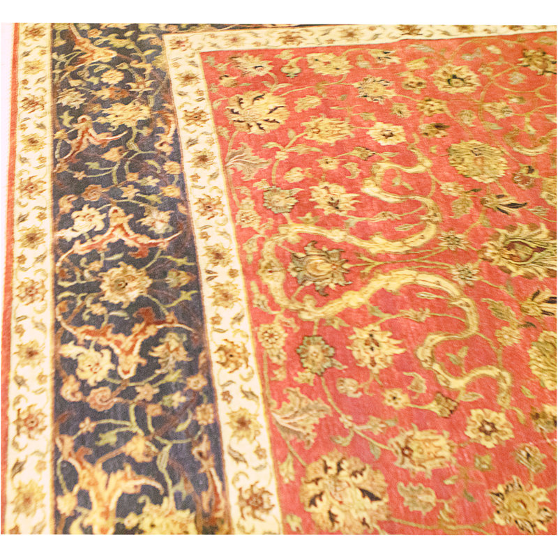Handmade Silk and Wool Area Rug