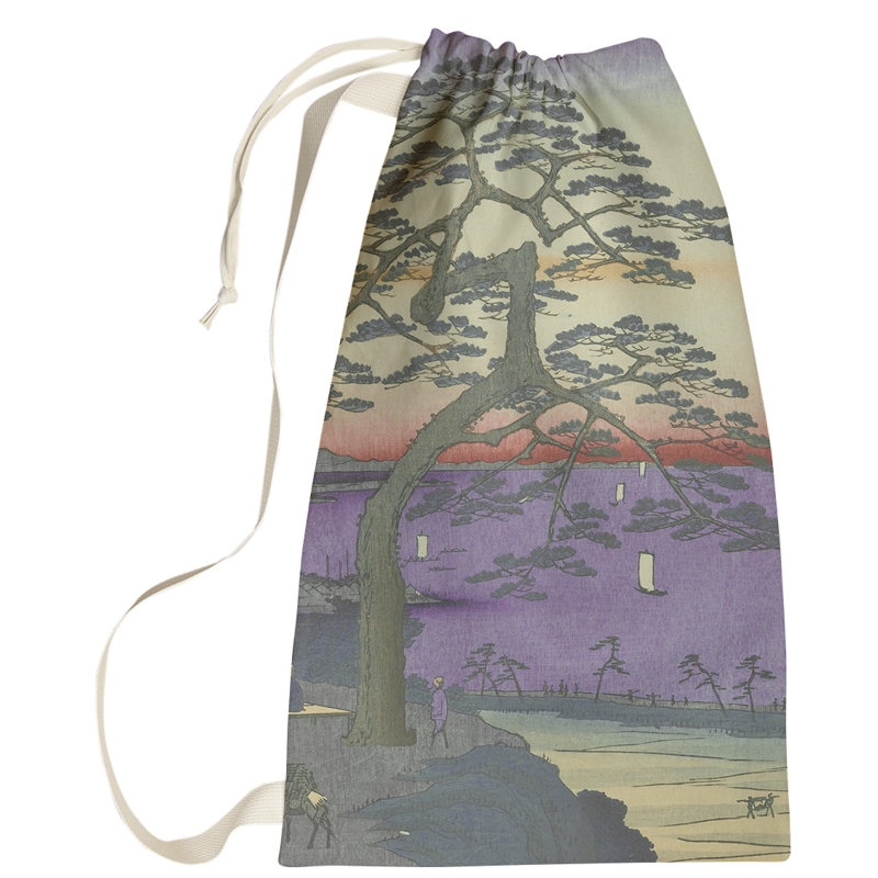Macintyre Fabric Laundry Bag with Handles, Large (76.5" H x 29.5" W x 1.5" D), Purple