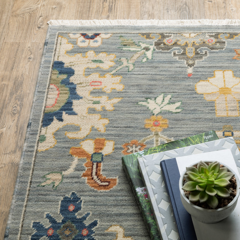 Tapis oriental en mélange de laine et de nylon tissé à la machine Oriental, Rectangle 7 pi 10 po x 10 pi 10 po