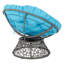 Fauteuil Papasan pivotant de 40 po de largeur en polyester capitonné Leianna-28586056-28315697