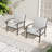 Nettleton 2-Piece Aluminum Outdoor Patio Lounge Chairs With Light Gray Cushions