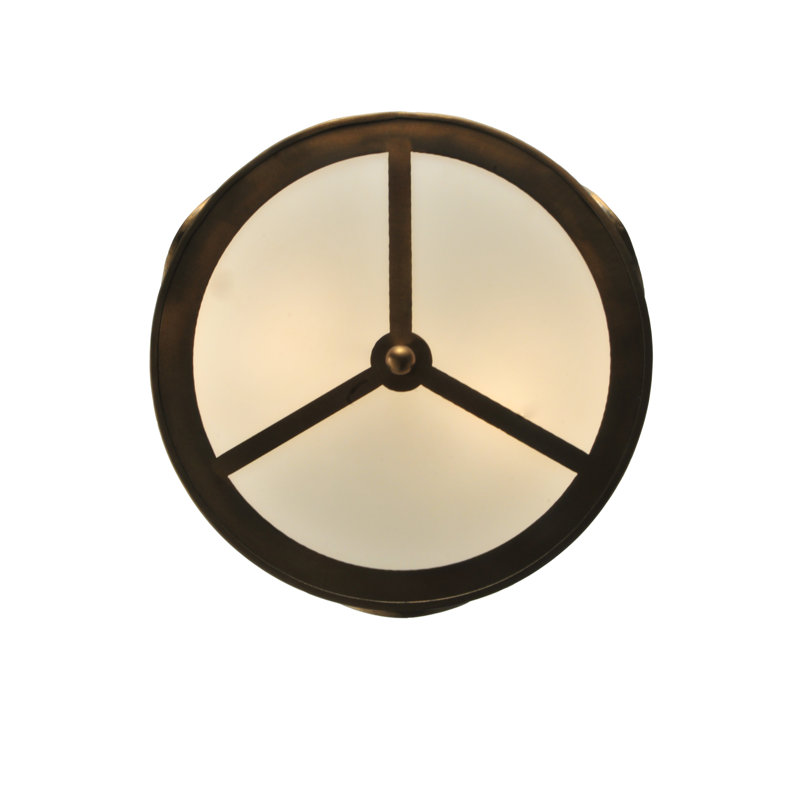 Antique Copper 16.5" Horse Semi-Flush Mount Ceiling Light