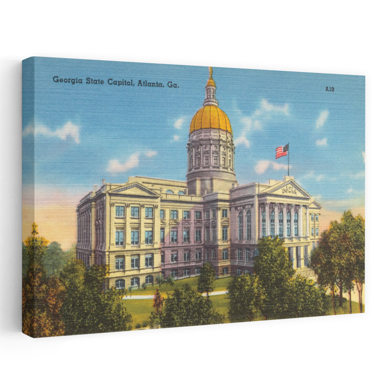 Georgia State Capitol, art architectural rétro d'Atlanta, H 36 po x l 24 po