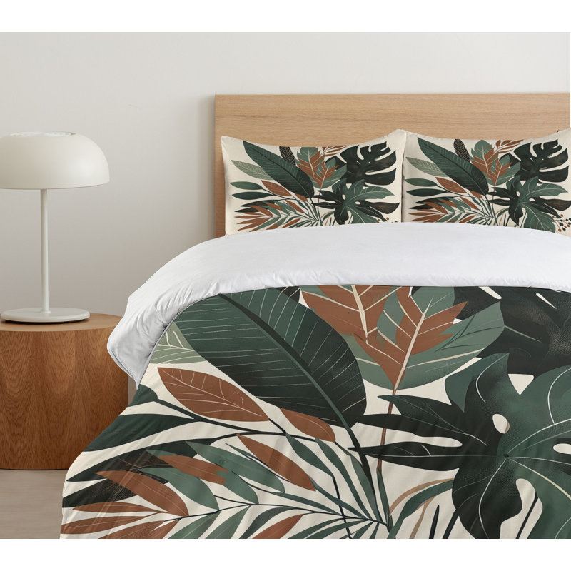 Monstera Duvet Cover, Queen Duvet Cover + 2 Standard Shams