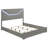 Pierce Grey High Gloss Eastern King LED Panel Bed