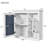 32"W 7"D Mirror Cabinet With Multi-Storage And Adjustable Inner Shelf