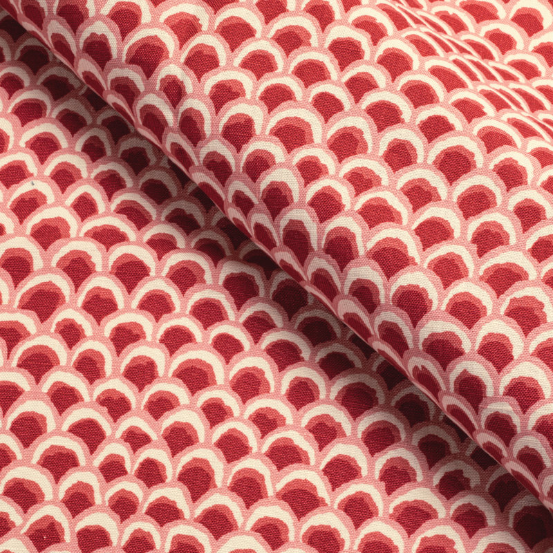 Louverne Pave II Performance Fabric, Red