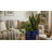 Glossy Ceramic Outdoor Planter on Stand for Indoor Home Decor - Modern Contemporary Flower Pot for Living Room or Patio - Orange-770724189-770724187