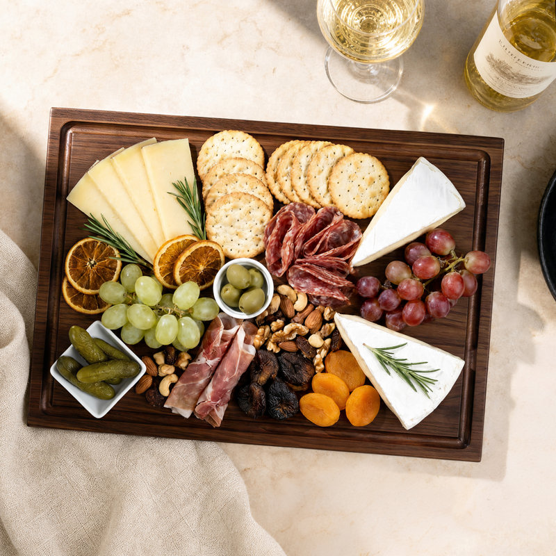 Planches à découper de luxe en noyer noir américain pour la cuisine, 17 pouces
