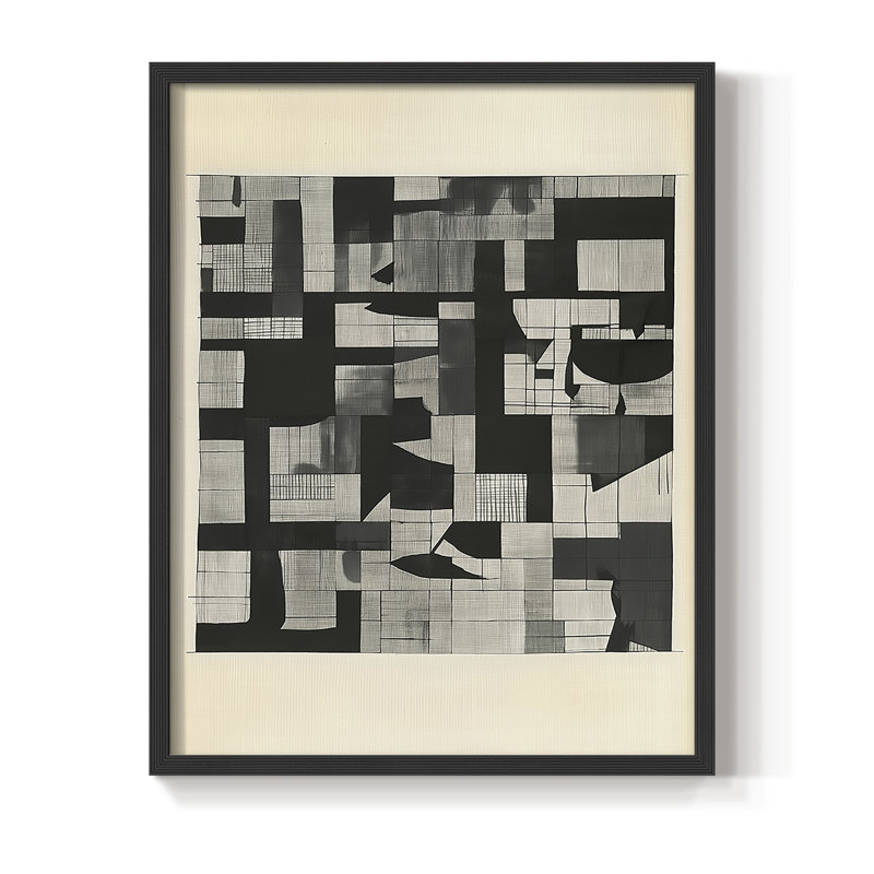 Série ABSTRACT DCCDXC - reproduction encadrée de qualité supérieure - prête à être accrochée - aucun clou requis