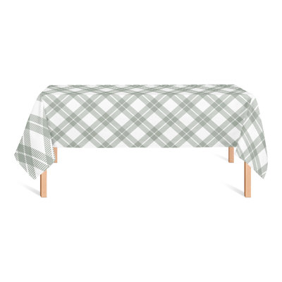 Rectangular Gingham Polyester Tablecloth