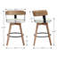 Tabouret de bar pivotant moderne et élégant avec dossier et accoudoirs-1387593365-1387083493