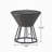Adeliya Round Metal Outdoor Side Table , 18.75'' in. W 18.75'' in. D