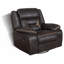 Fauteuil inclinable pivotant rembourré brun avec accoudoirs rembourrés