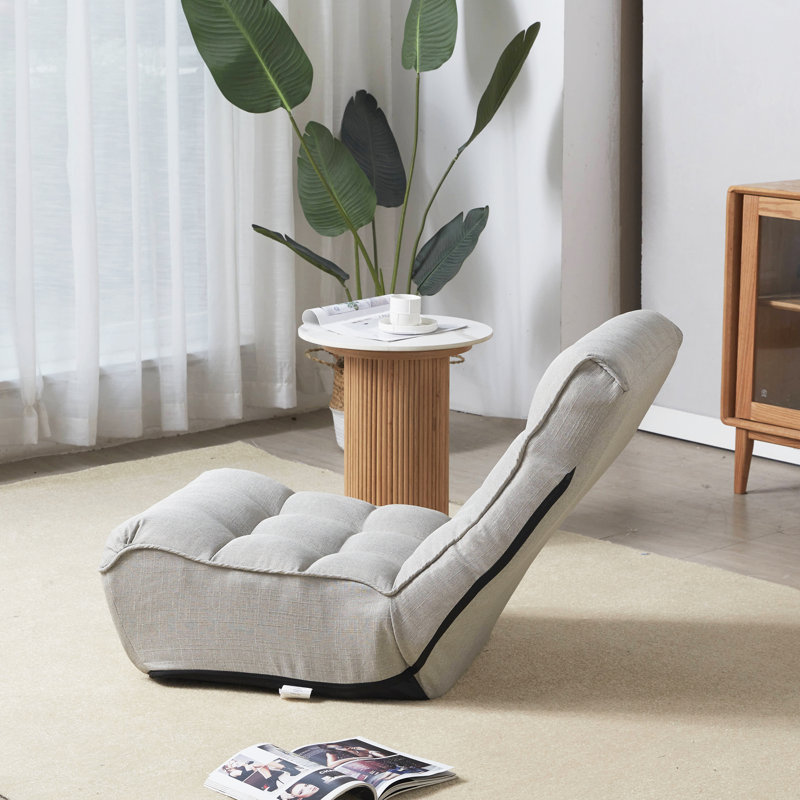 Viv + Rae™ Gatling Ergonomic Floor Game Chair in Gray, Gray Linen