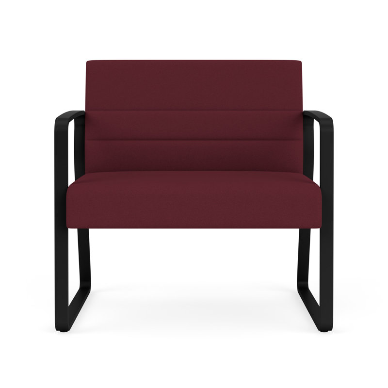 Chaise bariatique Waterfall, Noir, Tissu vin ouvert