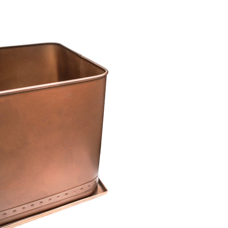 Kew Regency Outdoor Planter, 30 cm H x 62 cm W x 34 cm D, Aged Copper