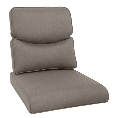 Carolina 22 x 25 inch Outdoor Cushion For High Back Chair, 4 inch Thick Outdoor Replacement Cushion, Patio Wicker Chair Cushion Set