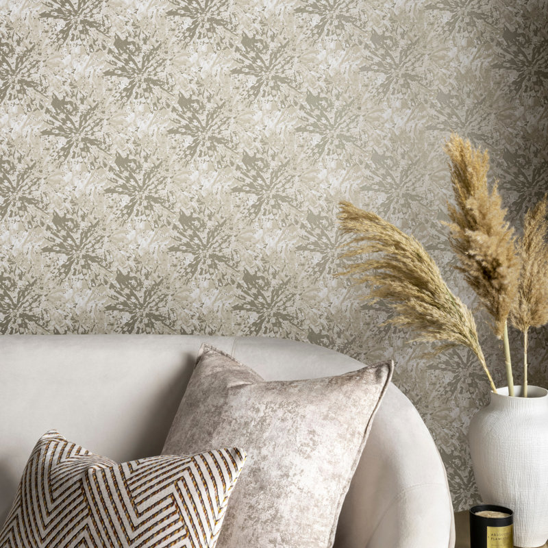 Vivido Dipinto Geometric Non-Woven Wallpaper Roll, Ivory