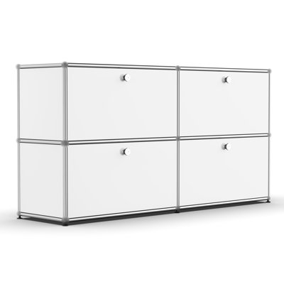 Modular Metal Drawer Sideboard File Cabinet Dining Cabinet Shelf Bookcase 2-Tier Storage