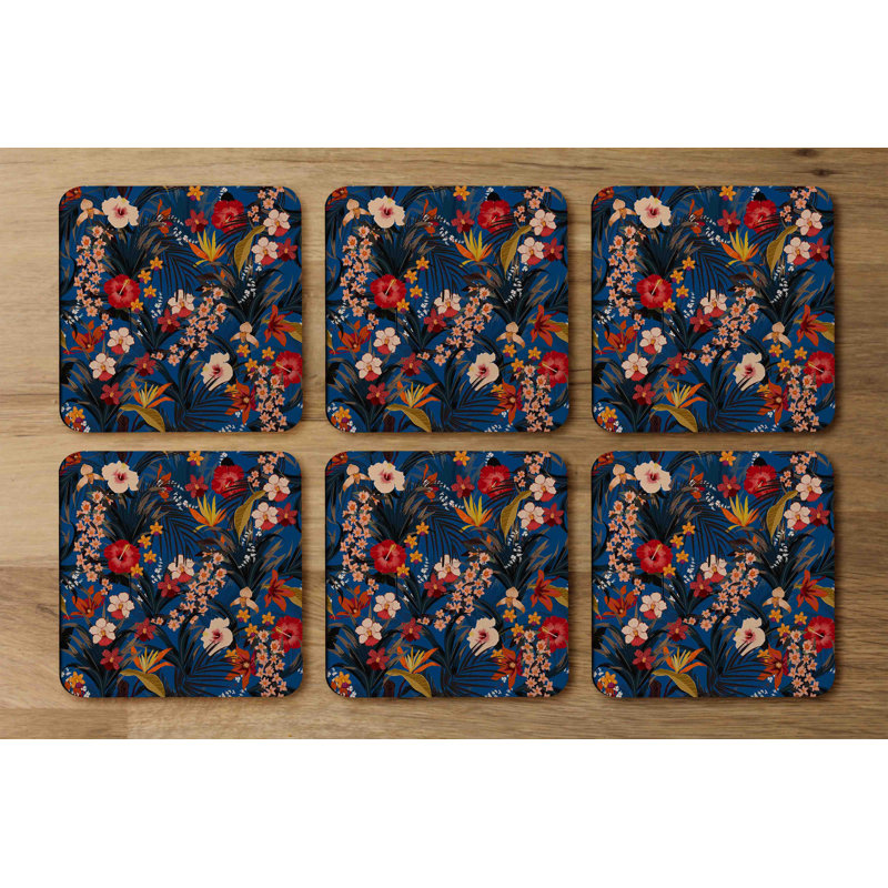 Square 6 Piece Coaster Set
