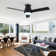 Amici Modern 48'' Flush Mount Ceiling Fan with LED Lights and Remote Control