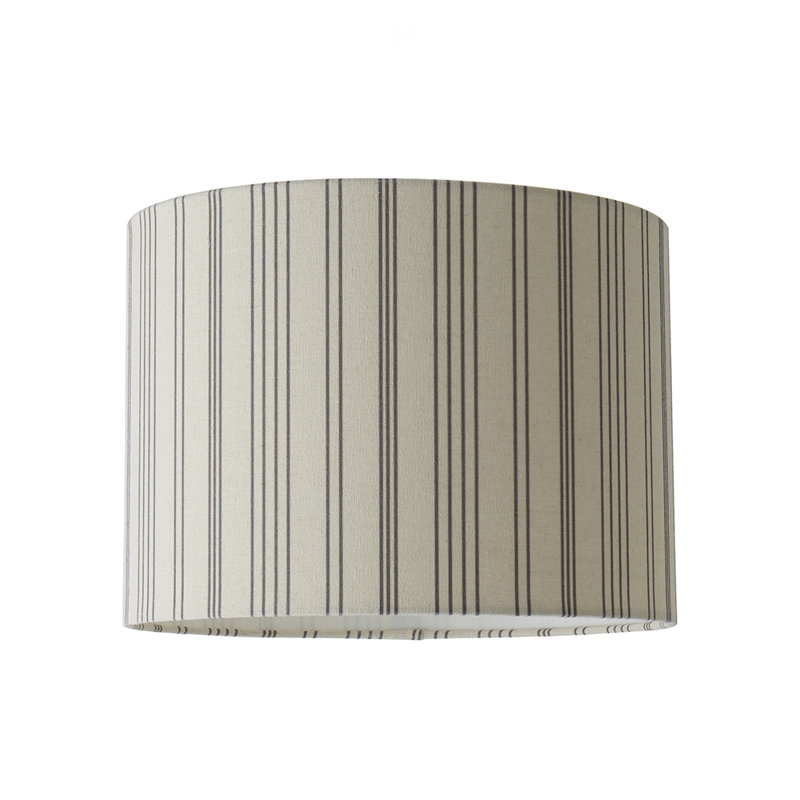 Cotton Blend Drum Pendant Shade ( Slip-On ) in Beige, 22cm H x 29.5cm W x 29.5cm D