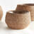 Tivara Seagrass Round Tapered Storage Baskets with Plastic Liner, Set of 3