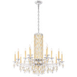 Siena 15 Light 41in x 35in Chandelier in Heirloom Gold with Clear Radiance Crystals