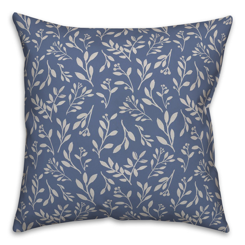 Coussin décoratif en polyester / mélange de polyester, Bleu marine