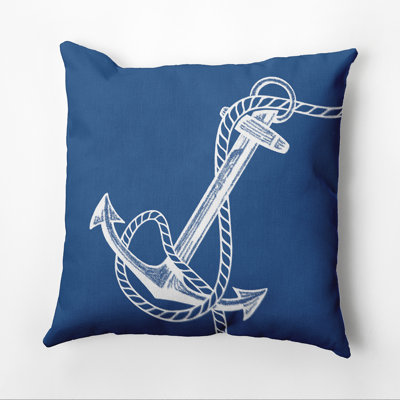 Housse et insert de coussin d'extérieur Nautical Nights Anchor & Rope