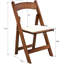 Chaise pliante confortable en bois massif, sans installation, pour de nombreuses zones Chaises rembourrées 4 pièces Tablette en noyer + coussin beige